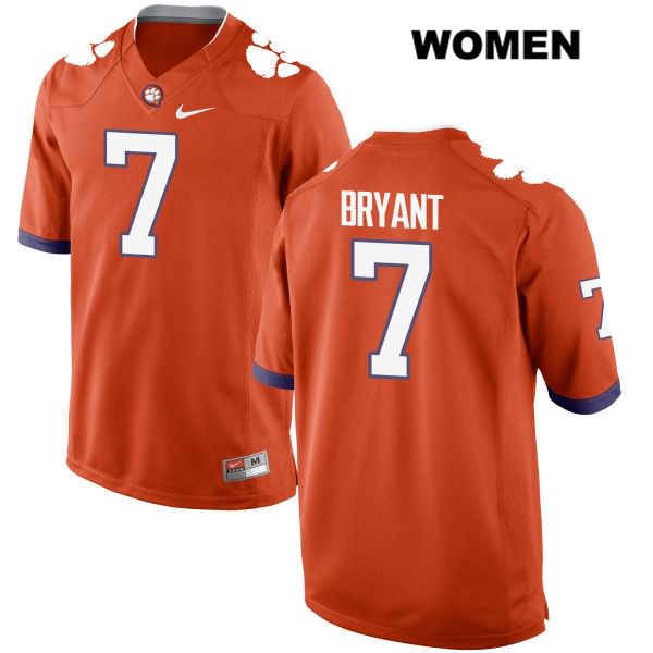 Women's Clemson Tigers #7 Austin Bryant Stitched Orange Authentic Nike NCAA College Football Jersey XCU3546AT